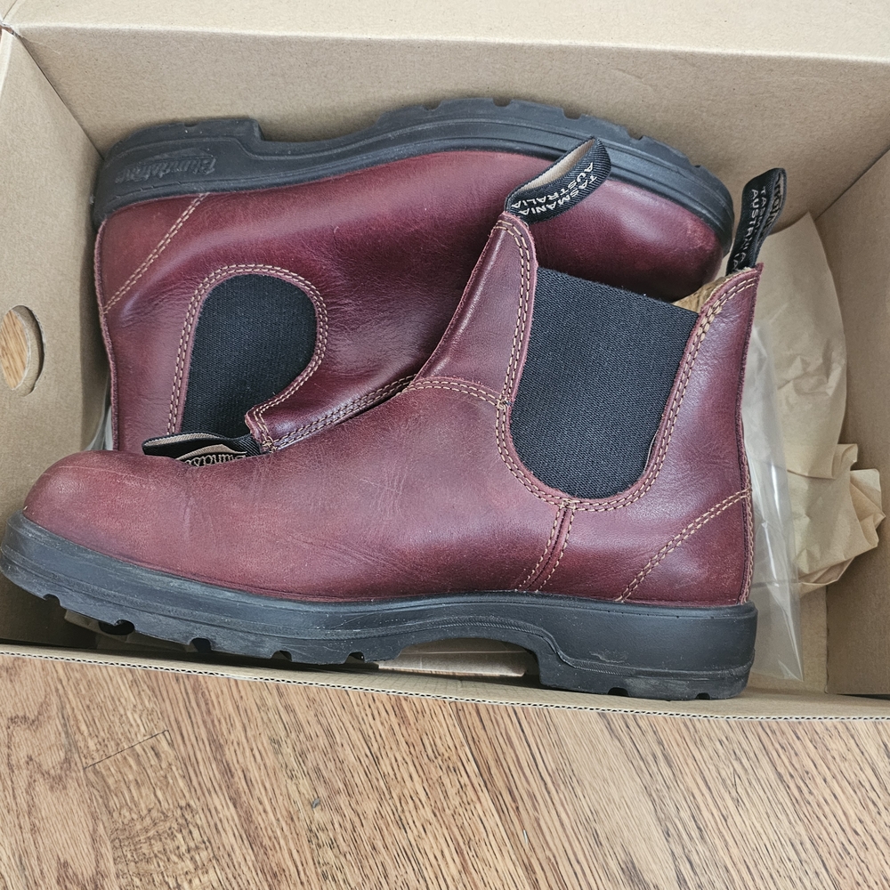 Red Leather Ankle Boots